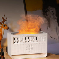 Difuzor de aromaterapie, sunete relaxante și lumină caldă tip flacără