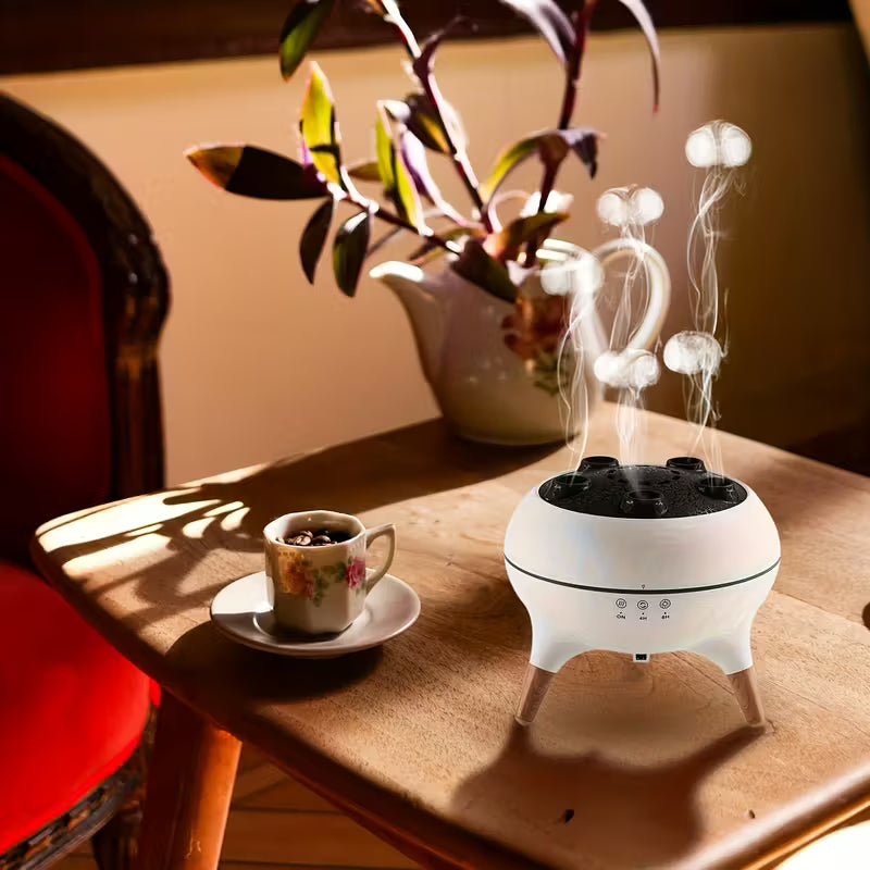 Umidificator Aromaterapie Jellyfish 250ml – Cu Telecomandă, Lumină Ambientală