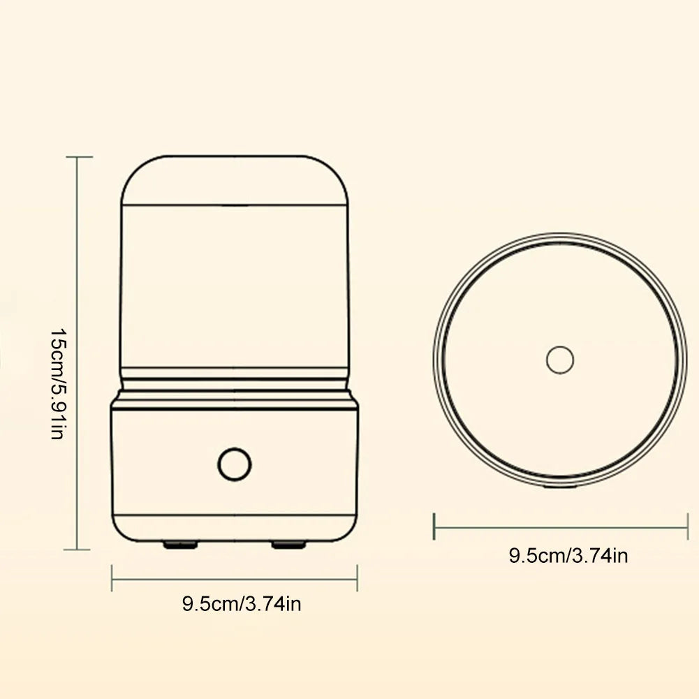 Aparat de aromaterapie electric cu efect luminos și design sofisticat - Alb