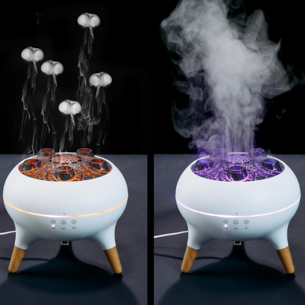 Umidificator Aromaterapie Jellyfish 250ml – Cu Telecomandă, Lumină Ambientală